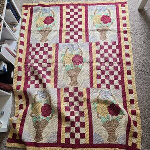 Antique Quilt of Flowers